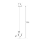 Pakabinamas šviestuvas Maxlight Palloncini 2x6W Integruotas LED Balta, Chromo, Skaidraus stiklo