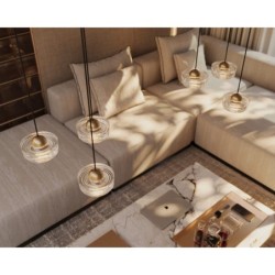 Pakabinamas šviestuvas Lipari III 3xIntegruotas LED 22W Balta, šlifuoto aukso