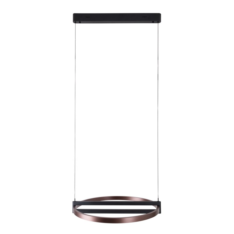 Pakabinamas šviestuvas Singapur Round Integruotas LED 48W Juoda, Ruda