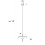 Pakabinamas šviestuvas Cone II 37W Integruotas LED Juodas