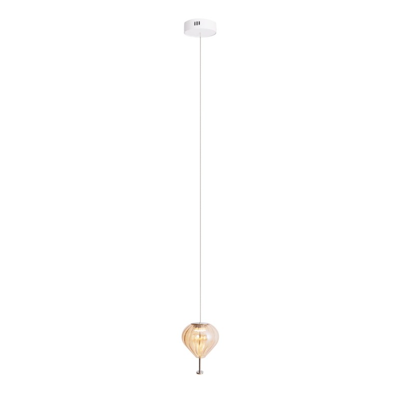 Pakabinamas šviestuvas Palloncini I Integruotas LED 6W Baltas, Chromo, Gintarinis