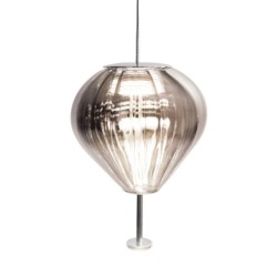 Pakabinamas šviestuvas Palloncini Integruotas LED 2x6W Baltas, Chromo, Dūminio stiklo