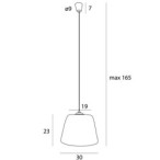 Pakabinamas šviestuvas Maxlight Pot 1xE27 Balta