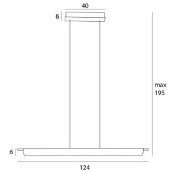 Pakabinamas šviestuvas Maxlight JO-JO Modern Integruotas LED 41.5W Juodas, Pilkas