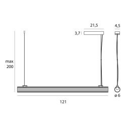 Pakabinamas šviestuvas Fayette Integruotas LED 23.2W Auksinis