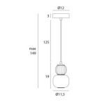 Pakabinamas šviestuvas Maxlight Modern 5W Juodas