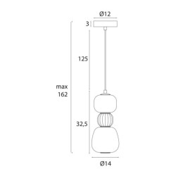 Pakabinamas šviestuvas MODERN Integruotas LED 12W Juoda