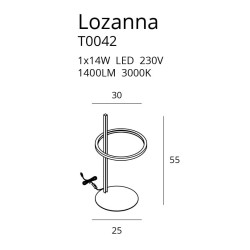 Stalinis šviestuvas Lozanna LED 14W Auksinis