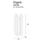 Sieninis šviestuvas Organic Integruotas LED Chromas