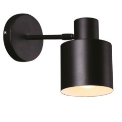 Sieninis šviestuvas Maxlight Black 1xE27 Juodas