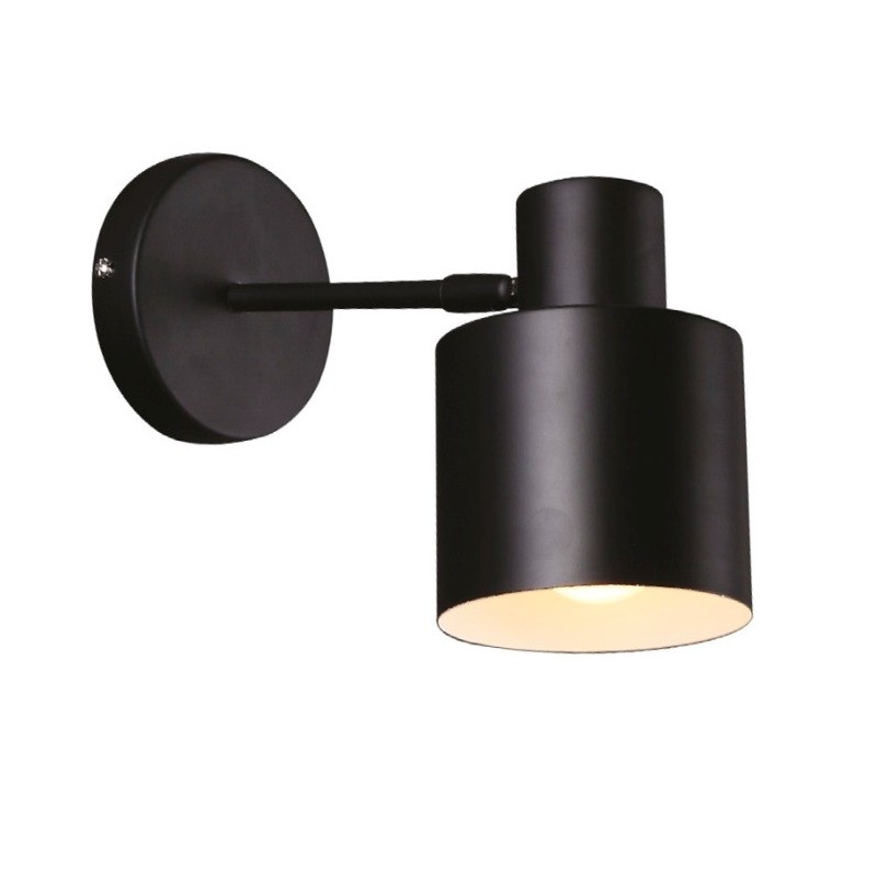 Sieninis šviestuvas Maxlight Black 1xE27 Juodas