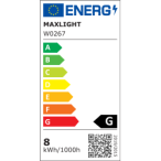 Sieninis šviestuvas Maxlight Spider Integruotas LED 8.4W Juodas