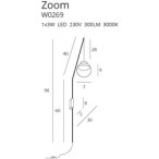 Sieninis šviestuvas Maxlight Zoom Integruotas LED 3W Juodas