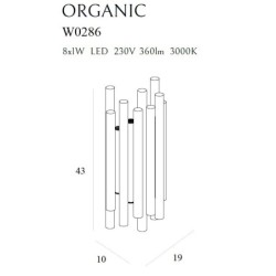 Sieninis šviestuvas Maxlight Organic 8W Juodas