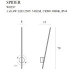 Sieninis šviestuvas Spider Integruotas LED 8.4W Aukso