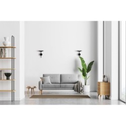 Sieninis šviestuvas Hana Integruotas LED 6W Juodas