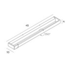 Maxlight Sieninis šviestuvas Flink Integruotas LED 12W Auksinė