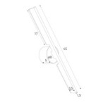 Sieninis šviestuvas Merano II LED 10W Juodas