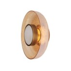Sieninis šviestuvas Maxlight Signature Integruotas LED 9W Žalvario, Gintaro spalvos stiklas