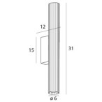 Sieninis šviestuvas Fayette Integruotas LED 5.5W Auksinis