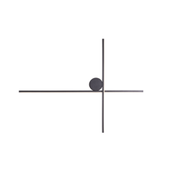 Sieninis šviestuvas Maxlight Arne 60cm Integruotas LED 3000K Juodas