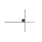 Sieninis šviestuvas Maxlight Arne 60cm Integruotas LED 3000K Juodas