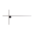 Sieninis šviestuvas Arne 90cm Integruotas LED 15W Juodas