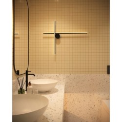 Sieninis šviestuvas Arne 90cm Integruotas LED 15W Juodas