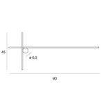 Sieninis šviestuvas Arne 90cm Integruotas LED 15W Juodas