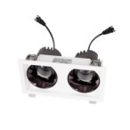 Įleidžiamas lubinis šviestuvas Maxlight Spilio FRA 2xHM190 Baltas (H190.05)