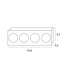 LED modulis Maxlight Modular 12W Juodas, 3000K (HM180 4L)