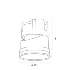 Maxlight SPILIO MOD LED modulis Integruotas LED 10W Juodas, 3000K (HM190 3000K)