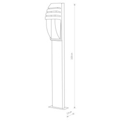 Pastatomas lauko šviestuvas MISTRAL 1xE27 IP44 Grafitinė