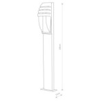 Pastatomas lauko šviestuvas MISTRAL 1xE27 IP44 Grafitinė