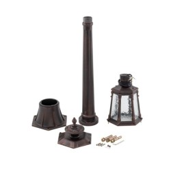 Pastatomas lauko šviestuvas AMUR 1xE27 IP44 Juoda