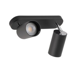 Pakreipiamas šviestuvas EYE SPOT 2xGU10 IP20 Juoda