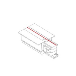 3 fazių bėginės sistemos priedas CTLS RECESSED POWER END CAP, LEFT (PE-L) IP20 Balta