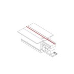 Bėginės sistemos pabaigos dangtelis CTLS RECESSED POWER END CAP, LEFT (PE-L) IP20 Juoda