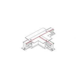 Bėginės sistemos jungtis CTLS RECESSED POWER T CONNECTOR, RIGHT 1 (T-R1) IP20 Juoda