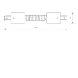 Jungtis PROFILE RECESSED FLEX CONNECTOR IP20 Balta