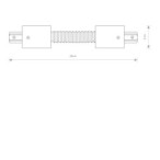 Jungtis bėginei sistemai PROFILE RECESSED FLEX CONNECTOR IP20 Juoda
