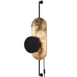 Sieninis šviestuvas WHEEL LUX 1xG9 IP20 Aukso