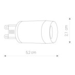 Lemputė BULB LENS LED G9 LED 3W 4000K IP20 Balta