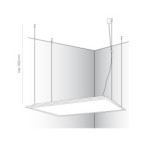 LED panelė 60x60cm CL ITAKA LED LED 40W 3000K IP20 Balta
