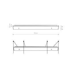 Bėginės sistemos profilis CAMELEON CANOPY D 780 IP20 Juoda