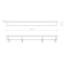 Jungiamoji dėžutė CAMELEON CANOPY C 1200 IP20 Balta