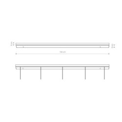 CAMELEON sistemos lubinis tvirtinimas 150x8cm Baltas