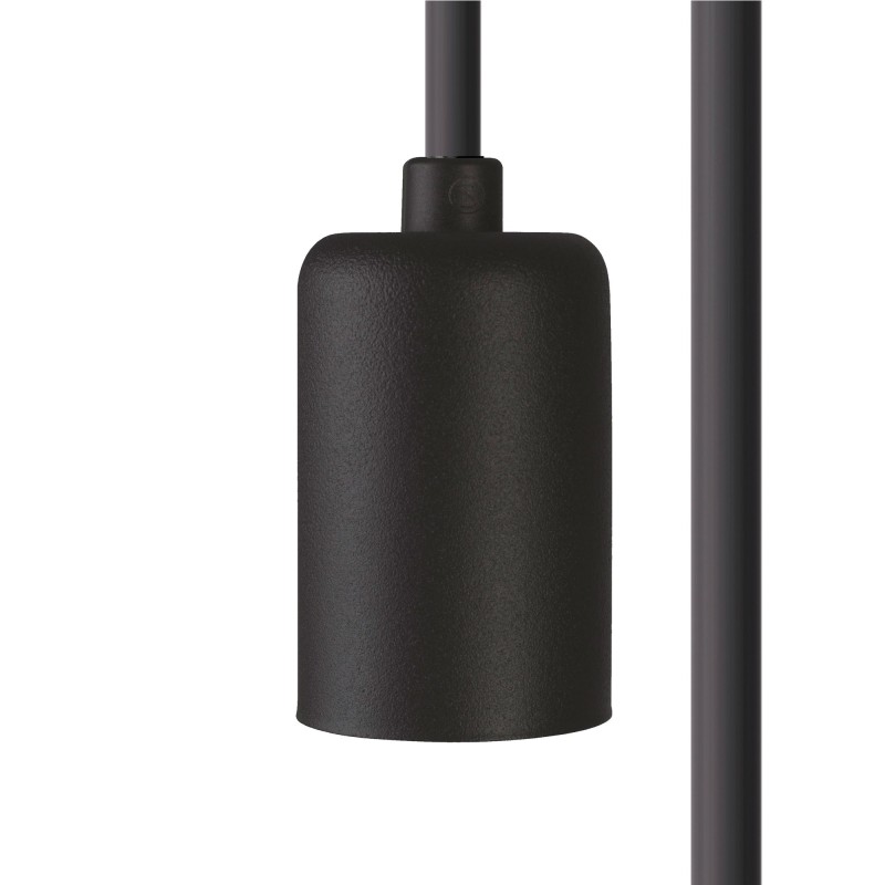 Laidas su lizdu CAMELEON CABLE E27 E27 IP20 Juoda
