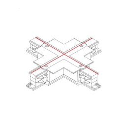 Bėginės sistemos jungtis CTLS RECESSED POWER X CONNECTOR IP20 Juoda