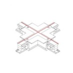 Bėginės sistemos jungtis CTLS RECESSED POWER X CONNECTOR IP20 Juoda